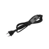 2 meter sort tekstil ledning med afbryder