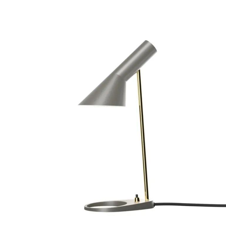 AJ Mini bordlampe, grå/messing