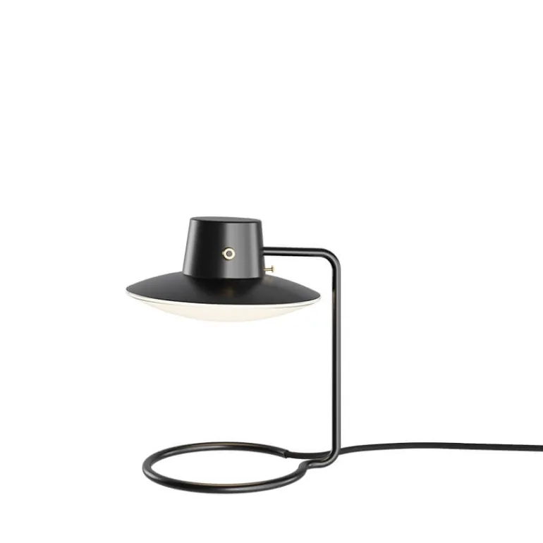 AJ Oxford 28 Bordlampe, metal sort/opal glas