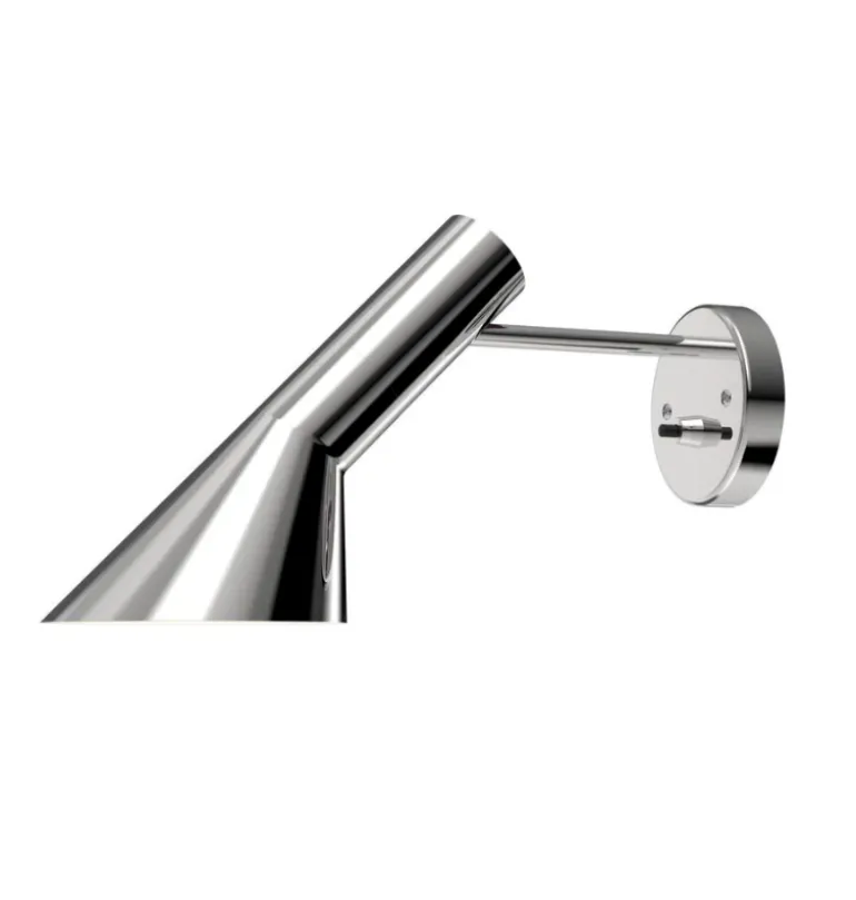 AJ væglampe m/afbryder, poleret stål