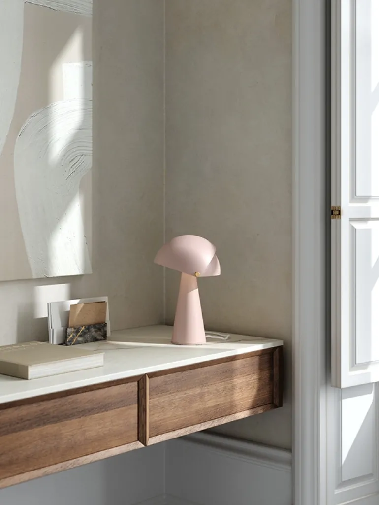 Align bordlampe, rosa