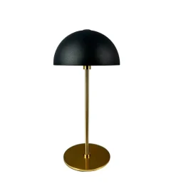 Along LED bordlampe / batterilampe, sort/messing