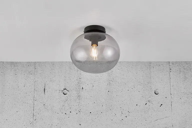 Alton loftlampe E27, røgfarvet