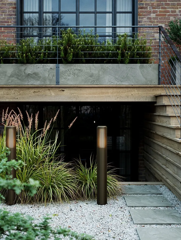 Aludra 95 havelampe, metallisk brun