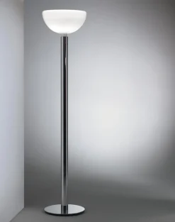 AM2C gulvlampe, krom/hvid