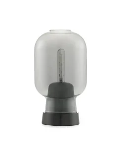 Amp bordlampe, Smoke/Sort marmor