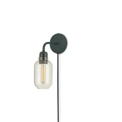 Amp væglampe - Guld/Grøn marmor