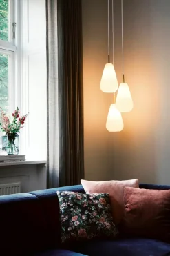 Anoli 3 pendel, nordic guld/opal