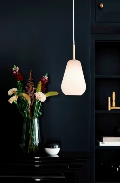 Anoli 1 pendel small, nordic guld/opal