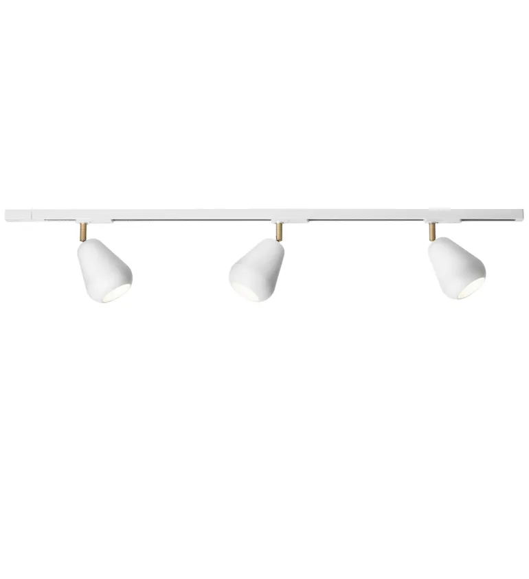 Anoli Spot skinne med 3 spots, nordic guld/hvid