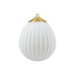 Around the World mini pendelskærm, opal/messing