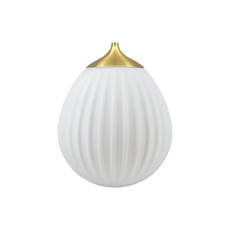 Around the World mini pendelskærm, opal/messing