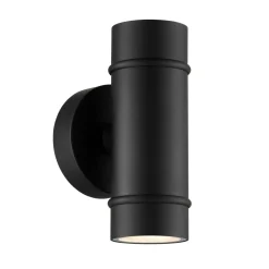 Artilus double udendørs væglampe, sort