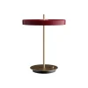 Asteria bordlampe m/USB, ruby rød/messing