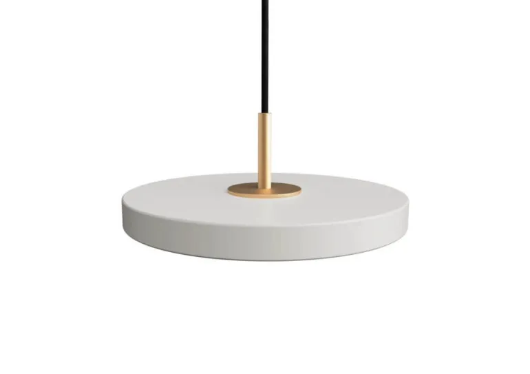 Asteria micro pendel, mist grå/messing