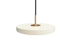 Asteria micro pendel, pearl hvid/messing