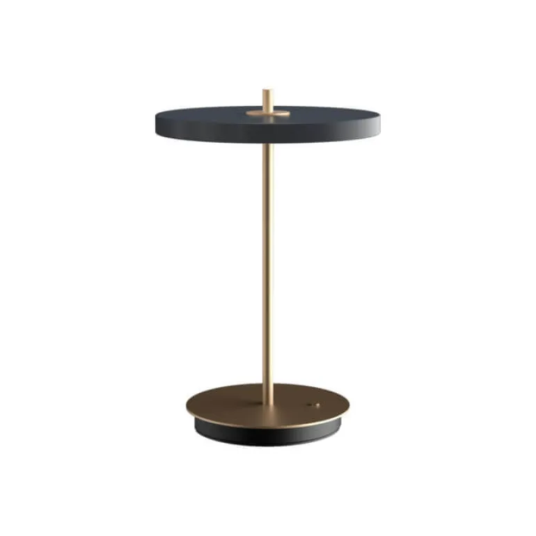 Asteria Move batteri-/bordlampe, antrasit/messing