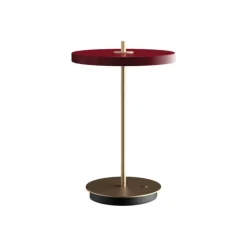 Asteria Move batteri-/bordlampe, ruby rød/messing