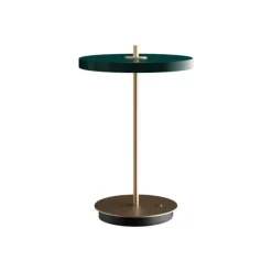 Asteria Move batteri-/bordlampe, forest grøn/messing