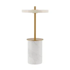 Asteria Move mini batteri-/bordlampe, hvid marmor