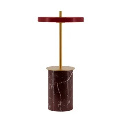 Asteria Move mini batteri-/bordlampe, rød marmor