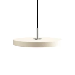 Asteria Plus mini pendel, pearl hvid/stål