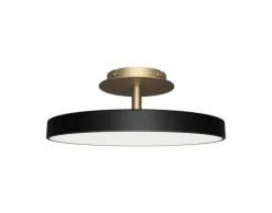 Asteria Up medium loftlampe, sort/messing