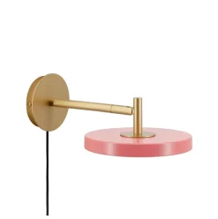 Asteria væglampe kort, rose/messing