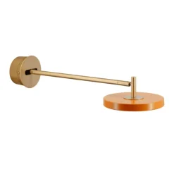 Asteria væglampe lang hardwired, orange/messing