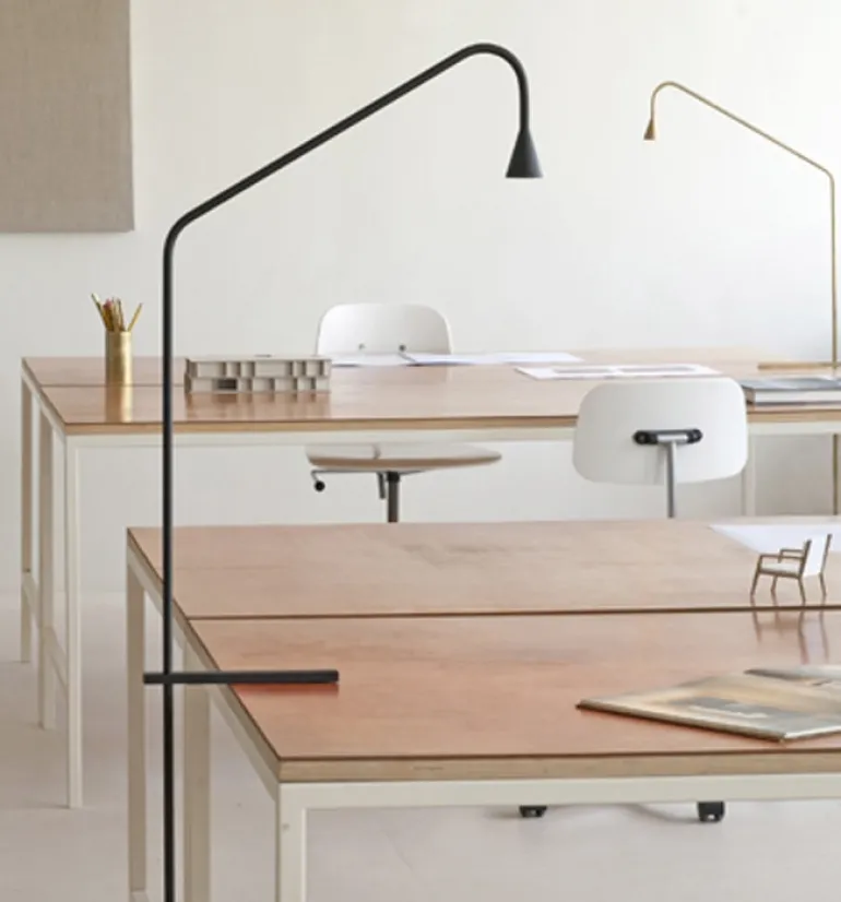 Austere bordlampe, messing