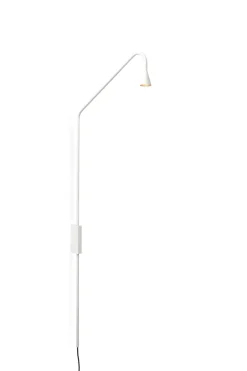 Austere væglampe m. touchdæmp og stik, hvid