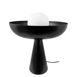 Ava bordlampe med glaskuppel, sort