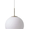 Ball Glass pendel Ø25, opal hvid