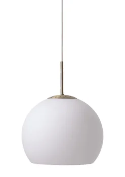 Ball Glass pendel Ø25, opal hvid