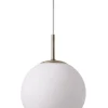 Ball Glass pendel Ø18, opal hvid