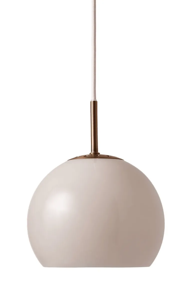 Ball Glass pendel Ø25, sand grey