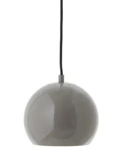 Ball pendel Ø18, blank varm grå
