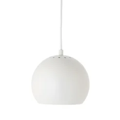 Ball Pendel Ø18, mat hvid