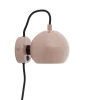 Ball væglampe, blank nude