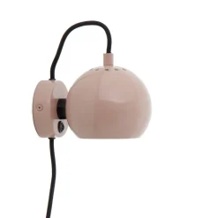 Ball væglampe, blank nude