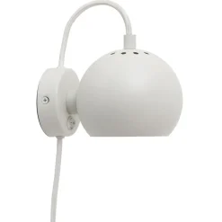 Ball væglampe, mat hvid