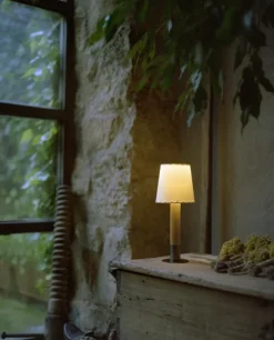 BASICA MINIMA bordlampe nikkel/natur