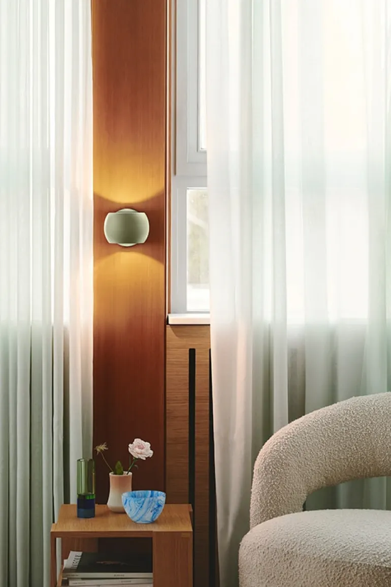 Belir væglampe, støvet grøn