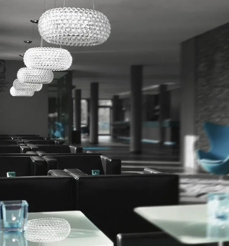 Caboche Plus Media pendel LED, transparent