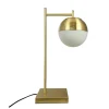 Caen bordlampe, messing/hvid