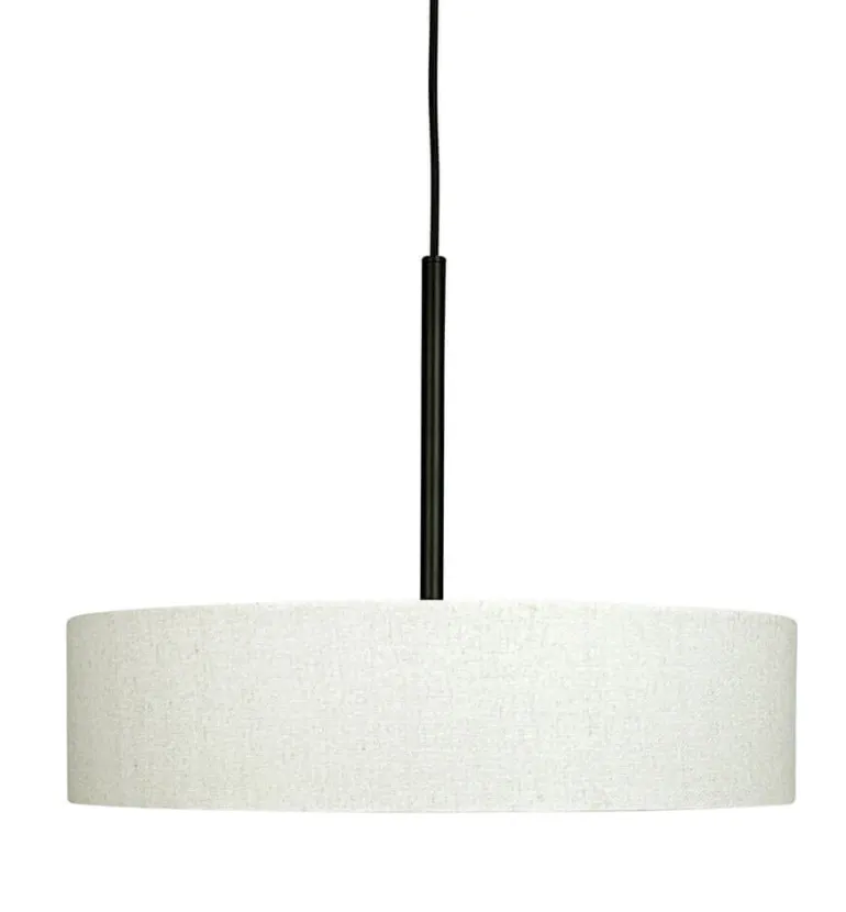 Calix pendel m/lav stofskærm, natur/sort
