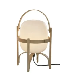 Cestita bordlampe m/skærm i glas