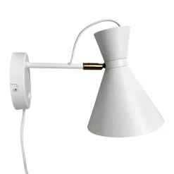 Cindy væglampe, hvid/messing