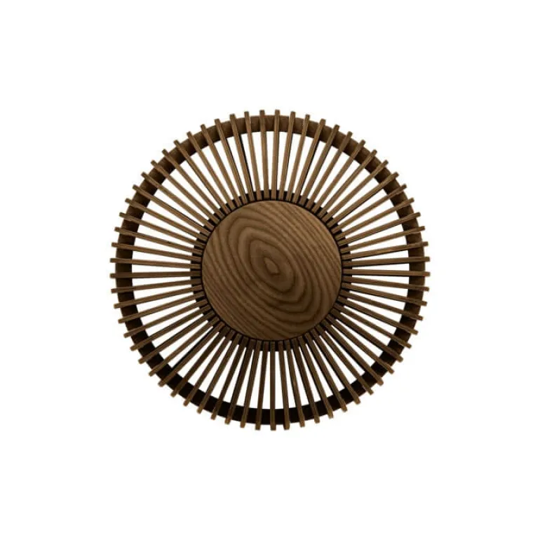 Clava Up Wood medium væglampe, mørk eg