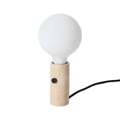 Core pendel / bordlampe, creme travertine